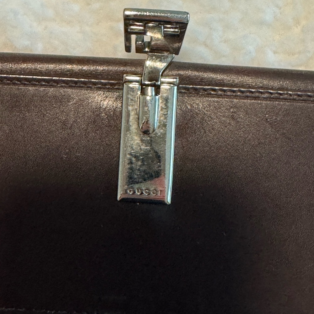 Gucci Brown Leather Wallet with Silver Hardware - Picture 4 of 12